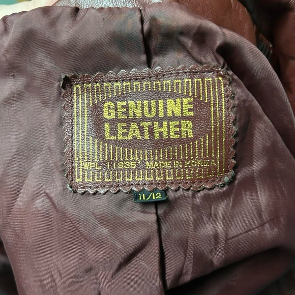 Vintage 70s Genuine Leather Burgundy Jacket - Picture 4 of 9